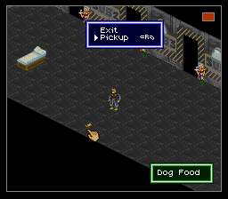 Shadowrun SNES debug room Dog Food.png