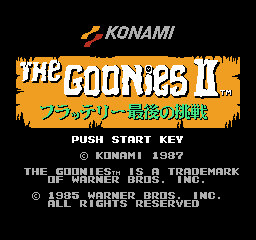 Goonies II (NES)-Japanese titlescreen.png