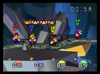 The size of this stage makes Metal Mario's fight easy. Now imagine a battle with four players here...
