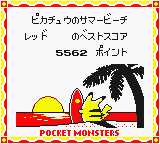 Pokémon Yellow Pikachus Beach Print Score JP.png