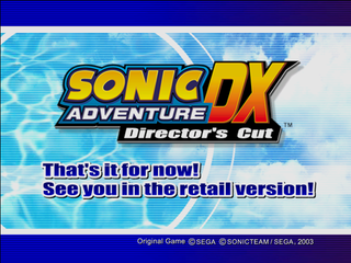 Sonic Adventure DX (PC, 2004) Trial End.png