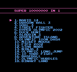 Super 200 in 1 (MD-8802)-menu2.png