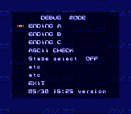 Arkanoid Doh it Again debug mode.png