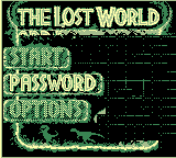 Lost World (Game Boy)-Alternate Main Menu.png