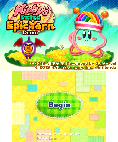 Kirby's Extra Epic Yarn Demo Title Screen.png