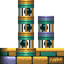 This ornamental tower only exists in the final version of Act 2.