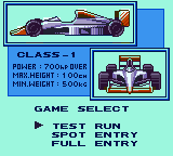 KGBCVol1 GBC-EU Konami Racing Main Menu.png