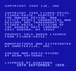 Copyright screen option.