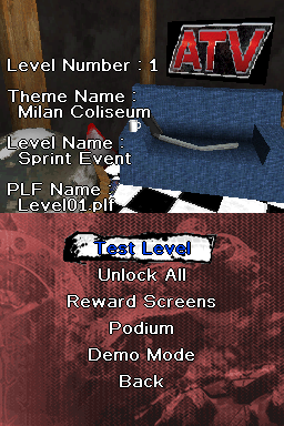 ATVQuadKings DS DebugMenu.png