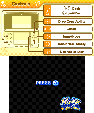 Kirby Triple Deluxe Demo controls screen.png