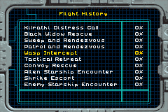 Wing Commander Prophecy GBA Mission Select.png