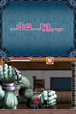 The steel door belongs to a part of Balore, only appears in Dawn of Sorrow. Balore himself does appear in the game, but since he is located at one single room in Nest of Evil and Boss Rush mode, there's no chance to see the steel door.