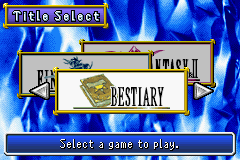 Stupid bestiary option, where's FF3?!