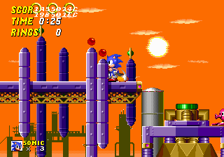 The level design was copied from Simon Wai to the final version of Sonic 2 so that the objects were placed correctly.