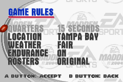 Madden NFL 2004 GBA 15 Second Quarters.png