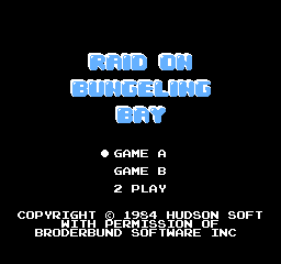 Raid on Bungeling Bay (Japan) title.png