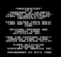 Ghostbusters - NES - Copyright Screen.png