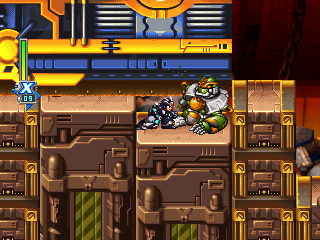 You die if you stop crouching while under the compactor. Mega Man must stand up REALLY fast.