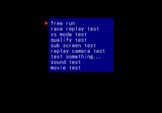 Shin Seiki GPX Cyber Formula - Debugmenu2.png