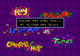 Toejam & Earl in Panic on Funkotron Dev Message 1.png