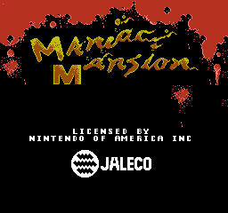 Maniac Mansion (NES-USA-proto)-Title screen.png