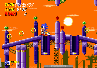 The level design was copied from Simon Wai to the final version of Sonic 2 so that the objects were placed correctly.