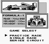 World Circuit Series (Game Boy, US) Main Menu.png