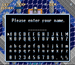 Soul Blazer Name Entry.png