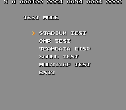 Super Famista 5 SNES TEST MODE main menu.png