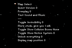 LEGO Star Wars II GBA Debug Menu.png