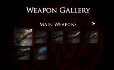 Weapon Gallery - Main Weapons