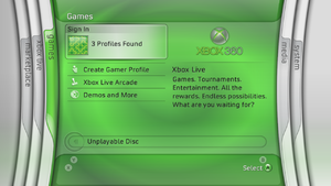 Xbox 360 Dashboard - 5 Blades (early).png