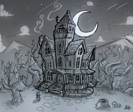 AHatIntime Prerelease SpookyManorSketch.jpg