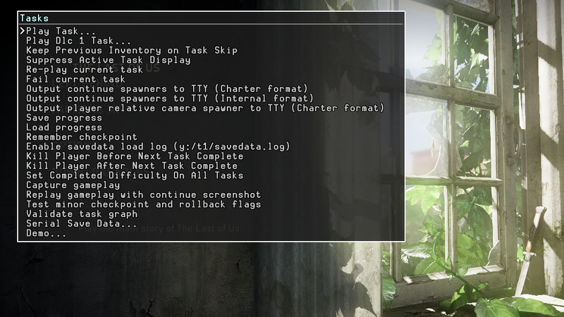 TheLastOfUs PS3-Devmenu-tasks.png