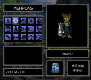 RatchetClankE3Demo WeaponsMenu.png