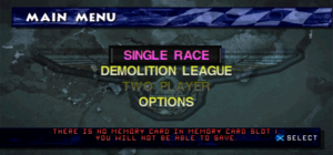 Demolition Racer PS1 final main menu.png