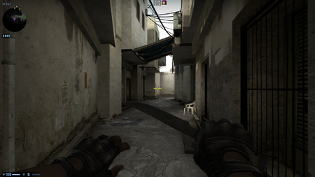 A part of de_dust's alleyway in Shortdust.