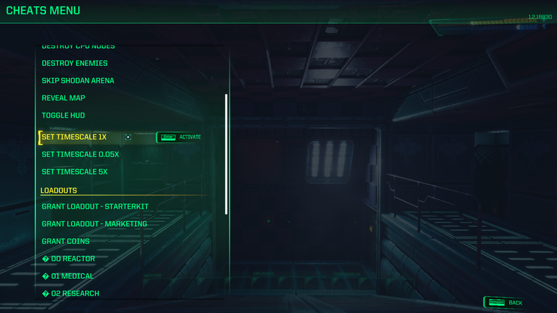 System Shock cheat menu 2.png