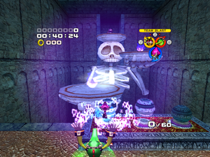 Orb switch warp effect used for the castle themed levels.