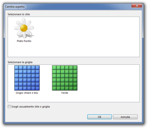 Italian "Change Appearance" dialog