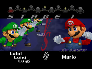 Luigi: It's-a payback time-a bro! Mario: How did you-a do that?