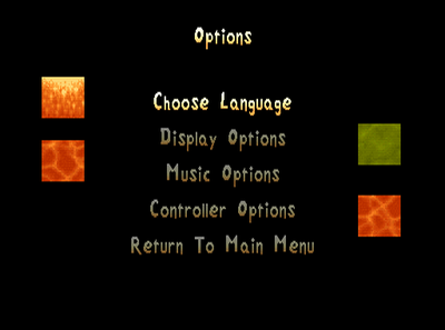 The Main Menu Options