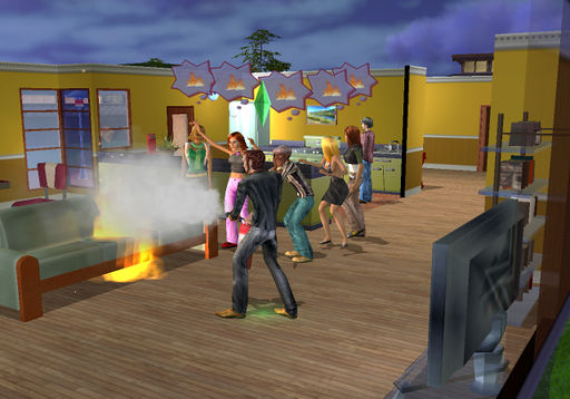 Sims2-Console Prerelease Fire.jpg